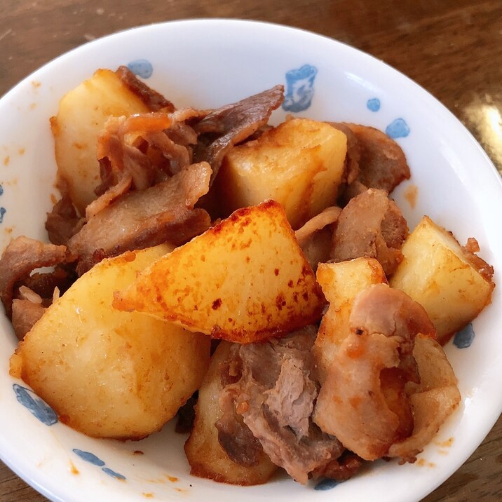 豚肉とじゃがいもの簡単炒め